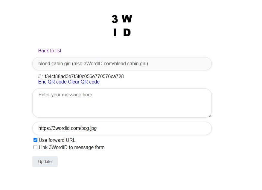 Edit 3WordID Screen